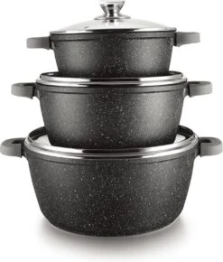Cheffinger Steelpan Set 6-delig - 20-24-28cm - Zwart 9 Cheffinger Steelpan Set 6-delig - 20-24-28cm - Zwart -Kookwereld Winkel 1023x1200 1