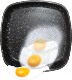 Herenthal Dubbele Grillpan - Ø 28 Cm - Koekenpan - Keramische Pan - Marmeren Coating Met Antiaanbaklaag - PFAS & PFOA Vrij - Pan - Grill - Vermindert Geur, Rook En Oliespatten - Zilver -Kookwereld Winkel 1082x1200