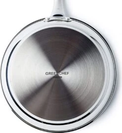 GreenChef Profile Plus Koekenpan 24cm - Zilverkleurig - Inductie - PFAS-vrij -Kookwereld Winkel 1093x1200