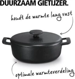 Brabantia The Dutch Braadpan - Matt Black - 28 Cm - Gietijzer -Kookwereld Winkel 1143x1200