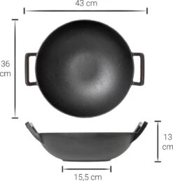 Blackwell Wadjan Wokpan - Gietijzer - 36 Cm - Zwart -Kookwereld Winkel 1144x1200