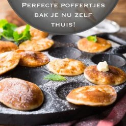 IRONO Poffertjespan Set - Incl. Doseerfles, Kwast En Vork - Poffertjespan Inductie En Electrisch - Poffertjesmaker 19 Poffertjes - Poffertjes Maken - Spuitfles - Cadeau Voor Mannen En Vrouwen -Kookwereld Winkel 1198x1200 8