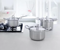 BK Q-linair Master RVS Pannenset - 5-delig - Veilig Afgietsysteem 18 BK Q-linair Master RVS Pannenset - 5-delig - Veilig Afgietsysteem -Kookwereld Winkel 1200x1008