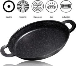 CUILINA Paella Pan 40 Cm– Duitse GREBLON Antiaanbaklaag Marmer Coating - Voor Inductie En Alle Warmtebronnen - Met Afneembare Siliconen Handvatten. 11 CUILINA Paella Pan 40 Cm– Duitse GREBLON Antiaanbaklaag Marmer Coating - Voor Inductie En Alle Warmtebronnen - Met Afneembare Siliconen Handvatten. -Kookwereld Winkel 1200x1048