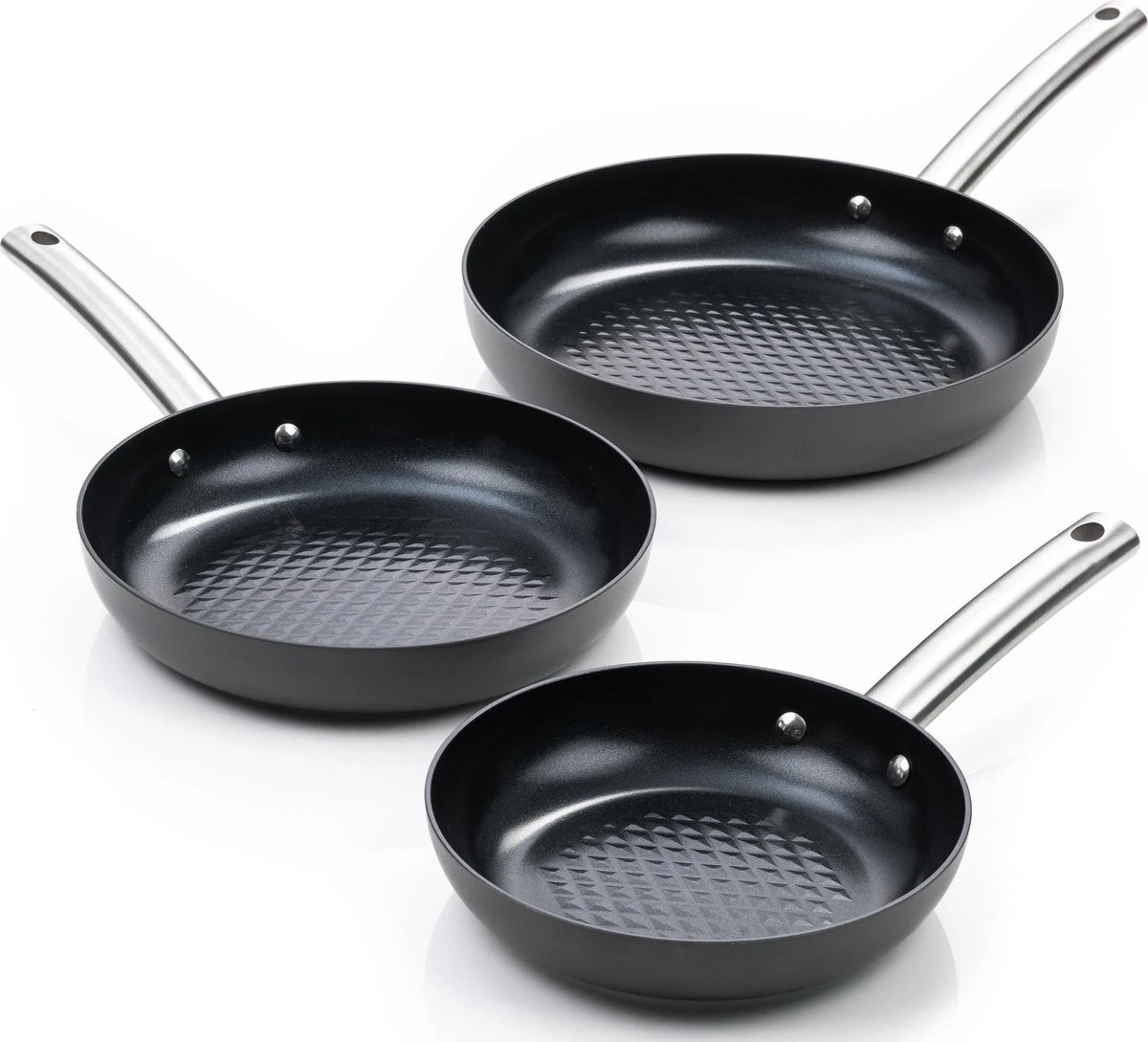 ISENVI Murray Combideal - Keramische Koekenpannen - RVS Grepen 1 ISENVI Murray Combideal - Keramische Koekenpannen - RVS Grepen