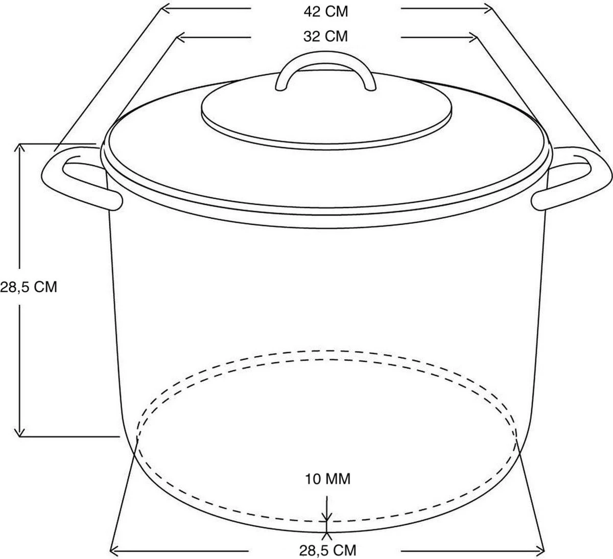 RVS Soeppan Met Glazen Deksel - 20 Liter - Vaatwasserbestendig 2 RVS Soeppan Met Glazen Deksel - 20 Liter - Vaatwasserbestendig - Afbeelding 2