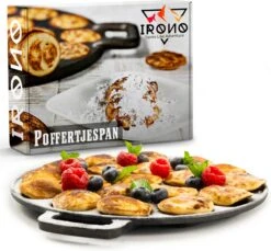 IRONO Poffertjespan Set - Incl. Doseerfles, Kwast En Vork - Poffertjespan Inductie En Electrisch - Poffertjesmaker 19 Poffertjes - Poffertjes Maken - Spuitfles - Cadeau Voor Mannen En Vrouwen -Kookwereld Winkel 1200x1113 1