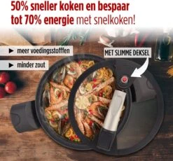 Rosmarino - Snelkookpan Met Glazen Deksel - Zwart - Ø24cm - 5 Liter - 100% PFAS & PFOA Vrij - Aluminium - Pressure Cooker - Non-stick Minerale Coating - Ergonomische Handgrepen - Geschikt Voor Alle Warmtebronnen 18 Rosmarino - Snelkookpan Met Glazen Deksel - Zwart - Ø24cm - 5 Liter - 100% PFAS & PFOA Vrij - Aluminium - Pressure Cooker - Non-stick Minerale Coating - Ergonomische Handgrepen - Geschikt Voor Alle Warmtebronnen -Kookwereld Winkel 1200x1115