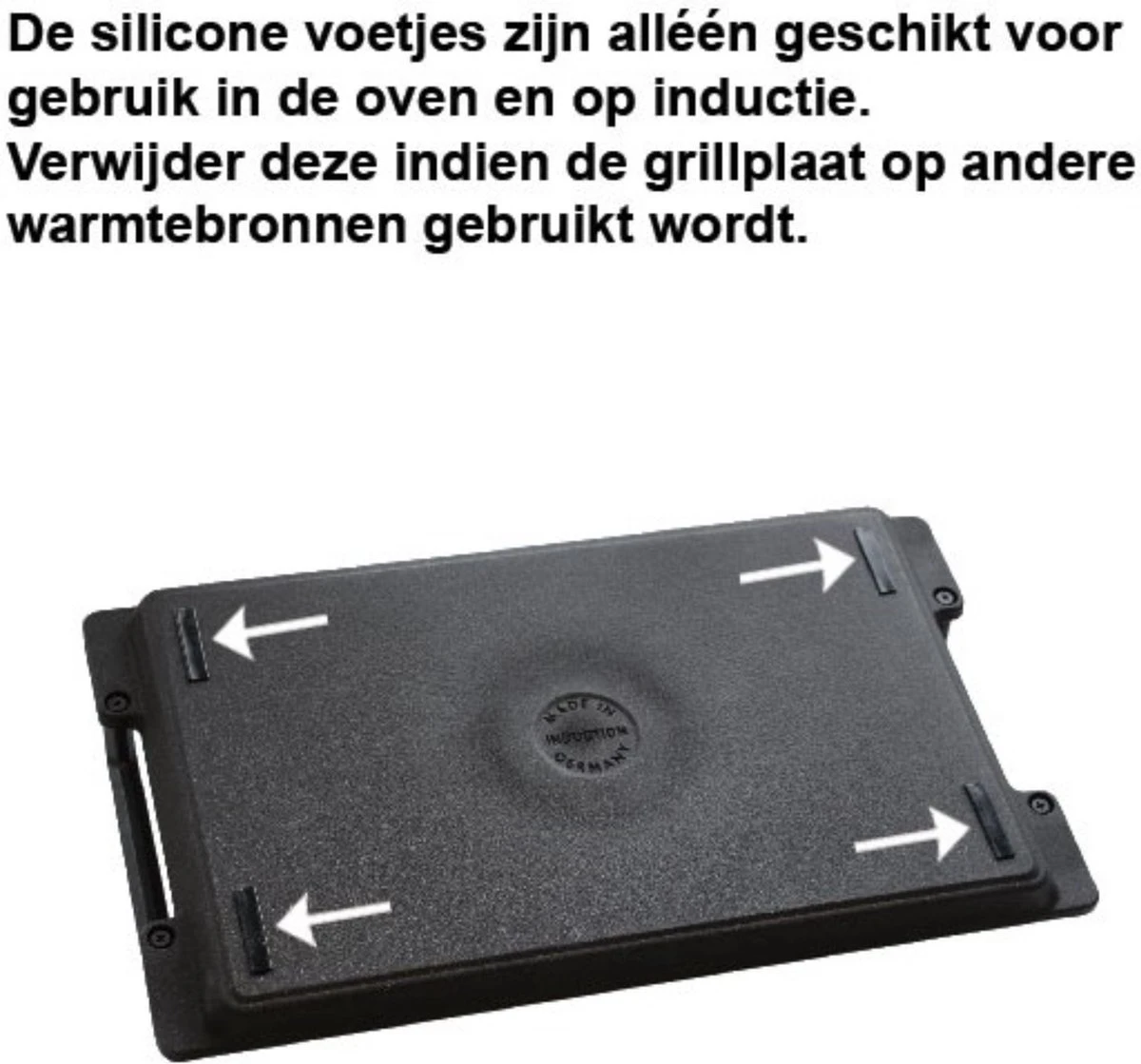 Eurolux Grillplaat Met Grepen - 41 X 24 X 2.5 Cm - Zwart - Aluminium - Geschikt Voor Alle Warmtebronnen 6 Eurolux Grillplaat Met Grepen - 41 X 24 X 2.5 Cm - Zwart - Aluminium - Geschikt Voor Alle Warmtebronnen - Afbeelding 6