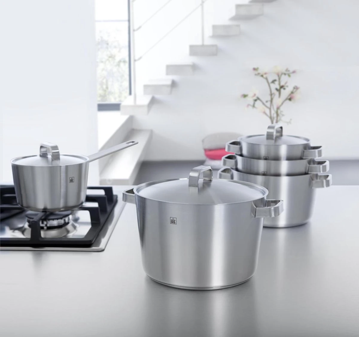 BK Conical+ Kookpannenset - 5-delig - RVS - Inductie 2 BK Conical+ Kookpannenset - 5-delig - RVS - Inductie - Afbeelding 2