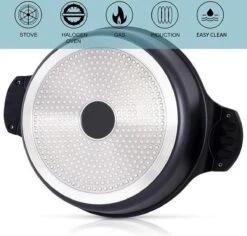 Tajine Agadir Inductie Arabisch Design Non-stick Shining Black -Kookwereld Winkel 1200x1145 1