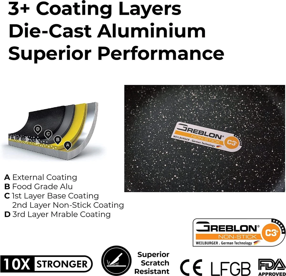 Herenthal Pannenset Inductie - Luxe 10-delige Koekenpan Inductie - Voor Alle Warmtebronnen - Pannen Met Glazen Deksels En Koudgrepen - Burgundy 3 Herenthal Pannenset Inductie - Luxe 10-delige Koekenpan Inductie - Voor Alle Warmtebronnen - Pannen Met Glazen Deksels En Koudgrepen - Burgundy - Afbeelding 3