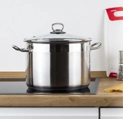 Haushalt Soeppan Met Glazen Deksel - 10 Liter- RVS -Kookwereld Winkel 1200x1165 2