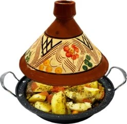 Tajine Aardewerk En Gegoten Aluminium Inductie| Handvaten| Geschikt Voor 4-8 Personen - Alle Warmtebronnen| Ø 30cm -Kookwereld Winkel 1200x1172 2