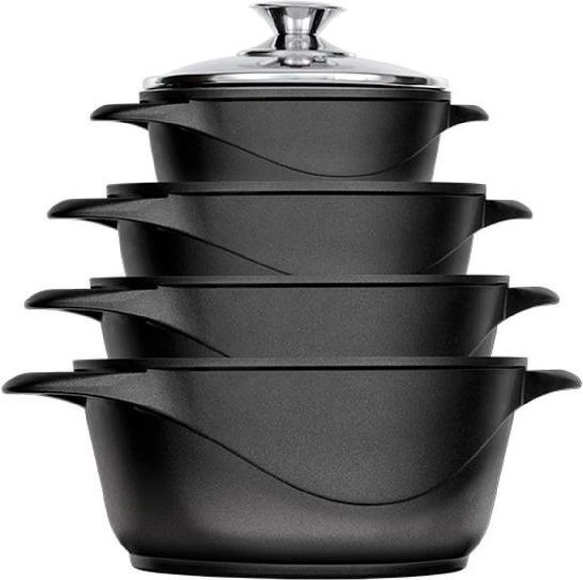 Smile 10-delige Pannenset - Type MGK-12 - Zwart 1 Smile 10-delige Pannenset - Type MGK-12 - Zwart