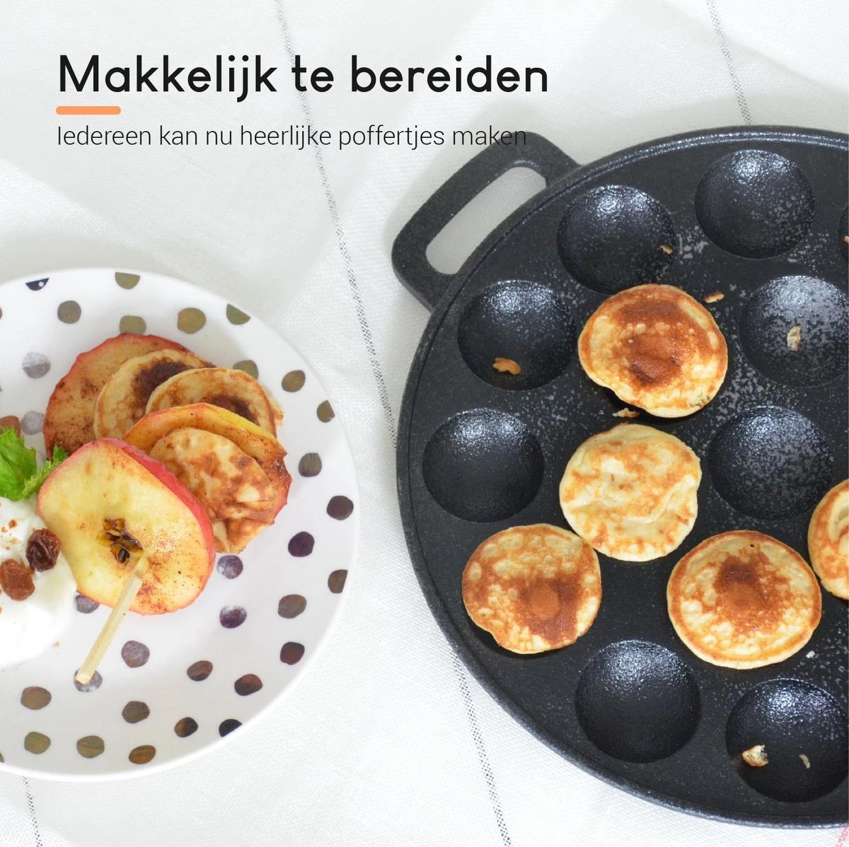 Ocina Poffertjespan– 19 Poffertjes – Poffertjesmaker – Poffertjespan Inductie – Poffertjespan Electrisch – Gietijzeren Pan – Inclusief Warmtebestendige Handvaten– Gratis Receptenboek 9 Ocina Poffertjespan– 19 Poffertjes – Poffertjesmaker – Poffertjespan Inductie – Poffertjespan Electrisch – Gietijzeren Pan – Inclusief Warmtebestendige Handvaten– Gratis Receptenboek - Afbeelding 9