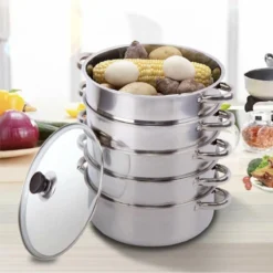 Service96 - Stoompan - 5 Lagen - Roestvrij Staal - Dikke Stoompan - Soeppan - Universele Kookpotten - Voor Inductiekookplaat, Gasfornuis - Kookgerei 9 Service96 - Stoompan - 5 Lagen - Roestvrij Staal - Dikke Stoompan - Soeppan - Universele Kookpotten - Voor Inductiekookplaat, Gasfornuis - Kookgerei -Kookwereld Winkel 1200x1198 23