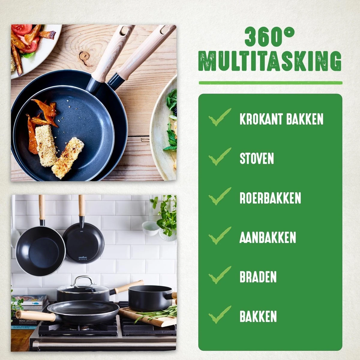 GreenChef Vintage Steelpan 16cm/1.6L - Zwart - Inductie - PFAS-vrij 6 GreenChef Vintage Steelpan 16cm/1.6L - Zwart - Inductie - PFAS-vrij - Afbeelding 6