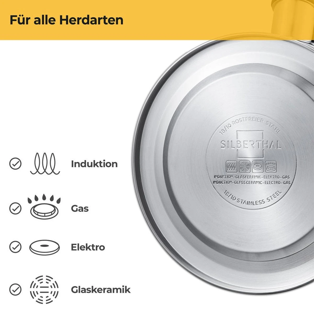 SILBERTHAL - Waterkoker - Alle Soorten Fornuizen, Ook Inductie - RVS - 1,6 Liter - Zwart 5 SILBERTHAL - Waterkoker - Alle Soorten Fornuizen, Ook Inductie - RVS - 1,6 Liter - Zwart - Afbeelding 5