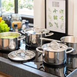 Sola Pannenset Blizz - 4 Delig - Ø Cm - Zilver - RVS - Sandwichbodem 24 Sola Pannenset Blizz - 4 Delig - Ø Cm - Zilver - RVS - Sandwichbodem -Kookwereld Winkel 1200x1200 119