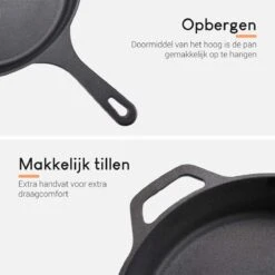 Ocina Gietijzeren Pan – ø30,5cm - Skillet - Koekenpan – Hapjespan – Koekenpan Inductie – Koekenpannenset - Gietijzeren Pan Bbq - Gietijzer -Kookwereld Winkel 1200x1200 137