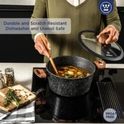 Westinghouse Kookpan/Braadpan Inductie - Ø 24 Cm - Zwart Marmer - Speciale Editie 11 Westinghouse Kookpan/Braadpan Inductie - Ø 24 Cm - Zwart Marmer - Speciale Editie -Kookwereld Winkel 1200x1200 3