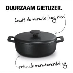 BRABANTIA THE DUTCH Gietijzeren Braadpan - Ø 28cm - MAT Zwart - Inductie -Kookwereld Winkel 1200x1200 371