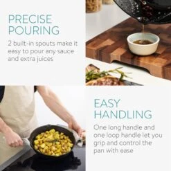 Navaris Gietijzeren Koekenpan - Braadpan Van Gietijzer - Ronde Skillet - Geschikt Voor Alle Warmtebronnen - Ø 25 Cm - Ovenbestendig Tot 260?graden 15 Navaris Gietijzeren Koekenpan - Braadpan Van Gietijzer - Ronde Skillet - Geschikt Voor Alle Warmtebronnen - Ø 25 Cm - Ovenbestendig Tot 260?graden -Kookwereld Winkel 1200x1200 386