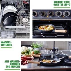 GreenChef Vintage Wokpan 28cm/3.7L - Zwart - Inductie - PFAS-vrij -Kookwereld Winkel 1200x1200 434