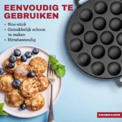 MM Brands Poffertjespan - Poffertjesmaker - Inductie / Oven / BBQ - Inclusief Handvat, Borstel En Vorken 12 MM Brands Poffertjespan - Poffertjesmaker - Inductie / Oven / BBQ - Inclusief Handvat, Borstel En Vorken -Kookwereld Winkel 1200x1200 490