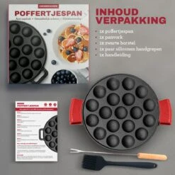 MM Brands Poffertjespan - Poffertjesmaker - Inductie / Oven / BBQ - Inclusief Handvat, Borstel En Vorken 14 MM Brands Poffertjespan - Poffertjesmaker - Inductie / Oven / BBQ - Inclusief Handvat, Borstel En Vorken -Kookwereld Winkel 1200x1200 492