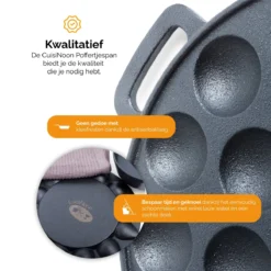 CuisiNoon® Poffertjespan Premium - Complete Poffertjesmaker Set - Inclusief Bakboek -Kookwereld Winkel 1200x1200 503