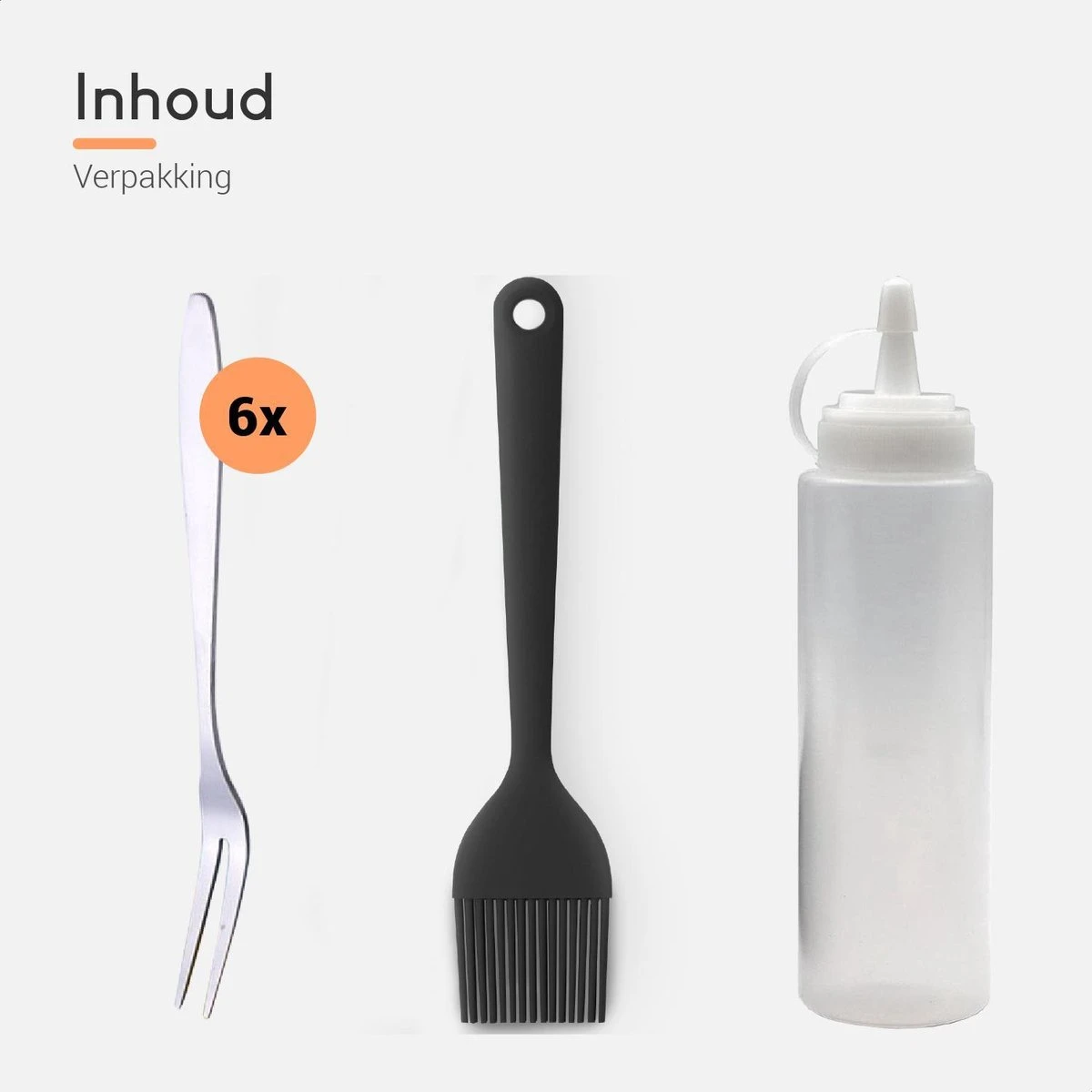 Ocina Poffertjespan Accessoires Set - Doseerfles - Poffertjes Spuitfles - 6x Poffertjes Vork - Kwast - Siliconen Kwast - Bakkwast - Gratis Poffertjes E-Book 6 Ocina Poffertjespan Accessoires Set - Doseerfles - Poffertjes Spuitfles - 6x Poffertjes Vork - Kwast - Siliconen Kwast - Bakkwast - Gratis Poffertjes E-Book - Afbeelding 6