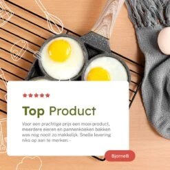 Merkloos Pancake Pan - Omeletpan - Eierpan - Anti Aanbaklaag - PFAS Vrij - Pancake Maker - Geschikt Voor Alle Warmtebronnen - Inductie Pannen -Kookwereld Winkel 1200x1200 595