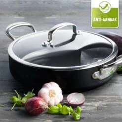 GreenPan Barcelona Infinity Pro Hapjespan Met Deksel 30cm - Zwart - Inductie - PFAS-vrij 17 GreenPan Barcelona Infinity Pro Hapjespan Met Deksel 30cm - Zwart - Inductie - PFAS-vrij -Kookwereld Winkel 1200x1200 651