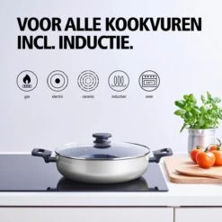BRABANTIA INDU+ Hapjespan - Keramische Antiaanbaklaag - Met Deksel - Ø 28 Cm - Inductie - Pfas Vrij 12 BRABANTIA INDU+ Hapjespan - Keramische Antiaanbaklaag - Met Deksel - Ø 28 Cm - Inductie - Pfas Vrij -Kookwereld Winkel 1200x1200 674