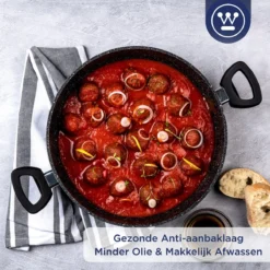 Westinghouse Hapjespan Inductie - Ø 28 Cm - Zwart Marmer - Met Deksel 15 Westinghouse Hapjespan Inductie - Ø 28 Cm - Zwart Marmer - Met Deksel -Kookwereld Winkel 1200x1200 682