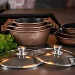 Herenthal Inductie Pannenset- Luxe 10-delige Koekenpannenset - Voor Alle Warmtebronnen - Met Glazen Deksels - Koper 14 Herenthal Inductie Pannenset- Luxe 10-delige Koekenpannenset - Voor Alle Warmtebronnen - Met Glazen Deksels - Koper -Kookwereld Winkel 1200x1200 76