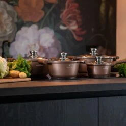Herenthal Inductie Pannenset- Luxe 10-delige Koekenpannenset - Voor Alle Warmtebronnen - Met Glazen Deksels - Koper 16 Herenthal Inductie Pannenset- Luxe 10-delige Koekenpannenset - Voor Alle Warmtebronnen - Met Glazen Deksels - Koper -Kookwereld Winkel 1200x1200 78