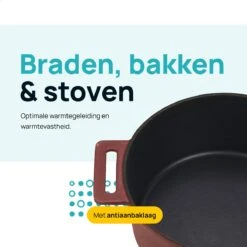 MOA Gietijzeren Braadpan - Inhoud 4,75 Liter - 26CM - Rond - Alle Warmtebronnen - Ook Voor Inductie - Gewicht 5,8 Kg - Bordeaux Rood - MC26BR 13 MOA Gietijzeren Braadpan - Inhoud 4,75 Liter - 26CM - Rond - Alle Warmtebronnen - Ook Voor Inductie - Gewicht 5,8 Kg - Bordeaux Rood - MC26BR -Kookwereld Winkel 1200x1200 814