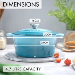 Nuovva Gietijzeren Braadpan Antiaanbaklaag Met Deksel - Sudderpan Blauw - Rond - Ø24 Cm - 4,7 Liter - 100% PFAS & PFOA Vrij - Geschikt Voor Alle Warmtebronnen - Elektrisch - Gas - Halogeen - Inductie – Keramisch 9 Nuovva Gietijzeren Braadpan Antiaanbaklaag Met Deksel - Sudderpan Blauw - Rond - Ø24 Cm - 4,7 Liter - 100% PFAS & PFOA Vrij - Geschikt Voor Alle Warmtebronnen - Elektrisch - Gas - Halogeen - Inductie – Keramisch -Kookwereld Winkel 1200x1200 824