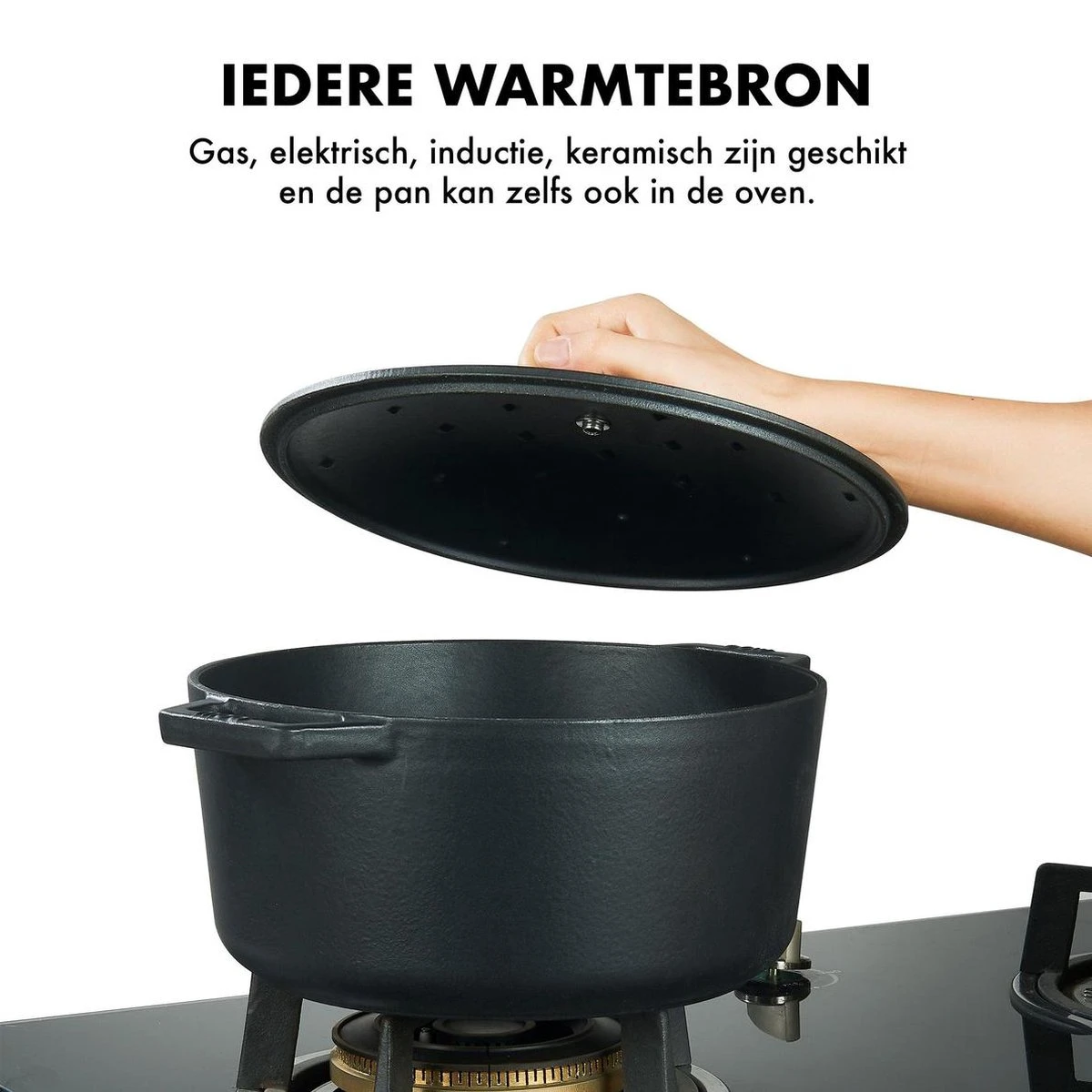 MOA Gietijzeren Braadpan - Inhoud 5,7 Liter - 26CM - Rond - Alle Warmtebronnen - Ook Voor Inductie - Gewicht 5,8 Kg - Zwart - C26B 7 MOA Gietijzeren Braadpan - Inhoud 5,7 Liter - 26CM - Rond - Alle Warmtebronnen - Ook Voor Inductie - Gewicht 5,8 Kg - Zwart - C26B - Afbeelding 7