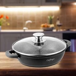 Cheffinger 28cm Lage Kookpot / Braadpan - CF-SC28 -Kookwereld Winkel 1200x1200 838