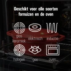 Daumonet Bocuse Rouge Gietijzeren Braadpan - Sudderpan Kersen Rood - Ovaal - Ø 29 Cm - 3 Liter - PFAS & PFOA Vrij - Emaille - Geschikt Voor Alle Warmtebronnen - Elektrisch - Gas - Halogeen - Inductie - Keramisch - Vaatwasserbestendig 17 Daumonet Bocuse Rouge Gietijzeren Braadpan - Sudderpan Kersen Rood - Ovaal - Ø 29 Cm - 3 Liter - PFAS & PFOA Vrij - Emaille - Geschikt Voor Alle Warmtebronnen - Elektrisch - Gas - Halogeen - Inductie - Keramisch - Vaatwasserbestendig -Kookwereld Winkel 1200x1200 844