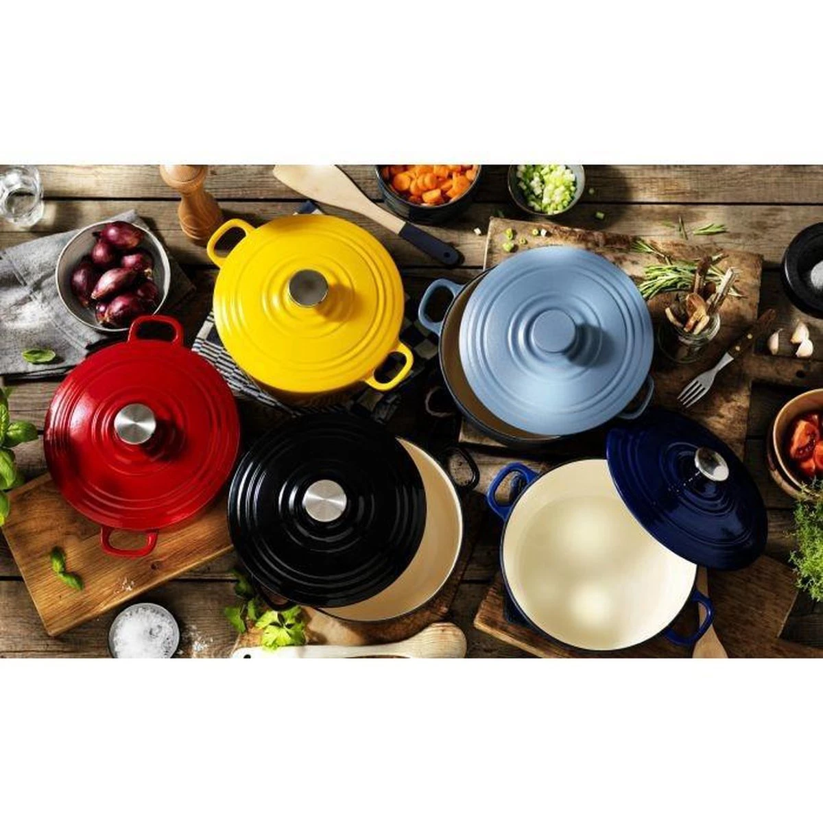 BK Bourgogne Braadpan Ø 28 Cm - Rood - Gietijzer - Inductie 5 BK Bourgogne Braadpan Ø 28 Cm - Rood - Gietijzer - Inductie - Afbeelding 5