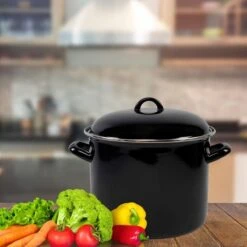 Orange85 Soeppan - Stamppot Pan - Inductie - Zwart - 8 Liter - Staal - Alle Warmtebronnen -Kookwereld Winkel 1200x1200 944