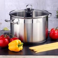 Haushalt Soeppan Met Glazen Deksel - 10 Liter- RVS -Kookwereld Winkel 1200x1200 946