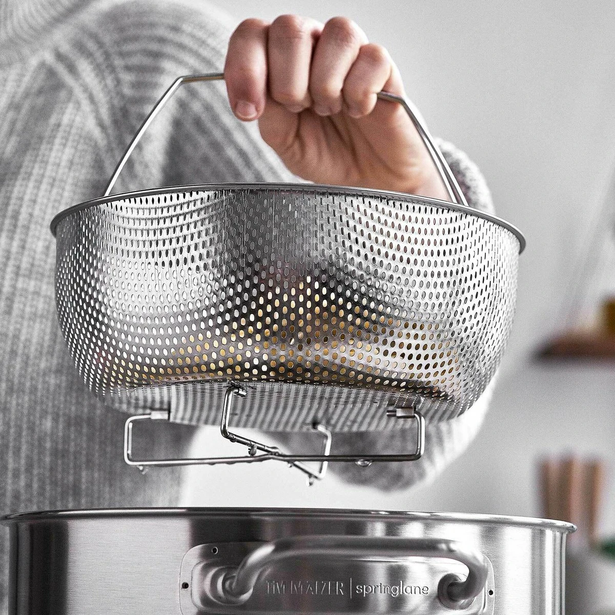 Springlane Roestvrijstalen Snelkookpan - Inductie - Pressure Cooker - 6,0 L Met Stoommand 3 Springlane Roestvrijstalen Snelkookpan - Inductie - Pressure Cooker - 6,0 L Met Stoommand - Afbeelding 3