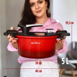 Rosmarino - Snelkookpan Met Glazen Deksel - Zwart - Ø24cm - 5 Liter - 100% PFAS & PFOA Vrij - Aluminium - Pressure Cooker - Non-stick Minerale Coating - Ergonomische Handgrepen - Geschikt Voor Alle Warmtebronnen 19 Rosmarino - Snelkookpan Met Glazen Deksel - Zwart - Ø24cm - 5 Liter - 100% PFAS & PFOA Vrij - Aluminium - Pressure Cooker - Non-stick Minerale Coating - Ergonomische Handgrepen - Geschikt Voor Alle Warmtebronnen -Kookwereld Winkel 1200x1200 980