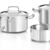 Voccelli Pannenset 4-delig COMO RVS 14-16-18 Cm